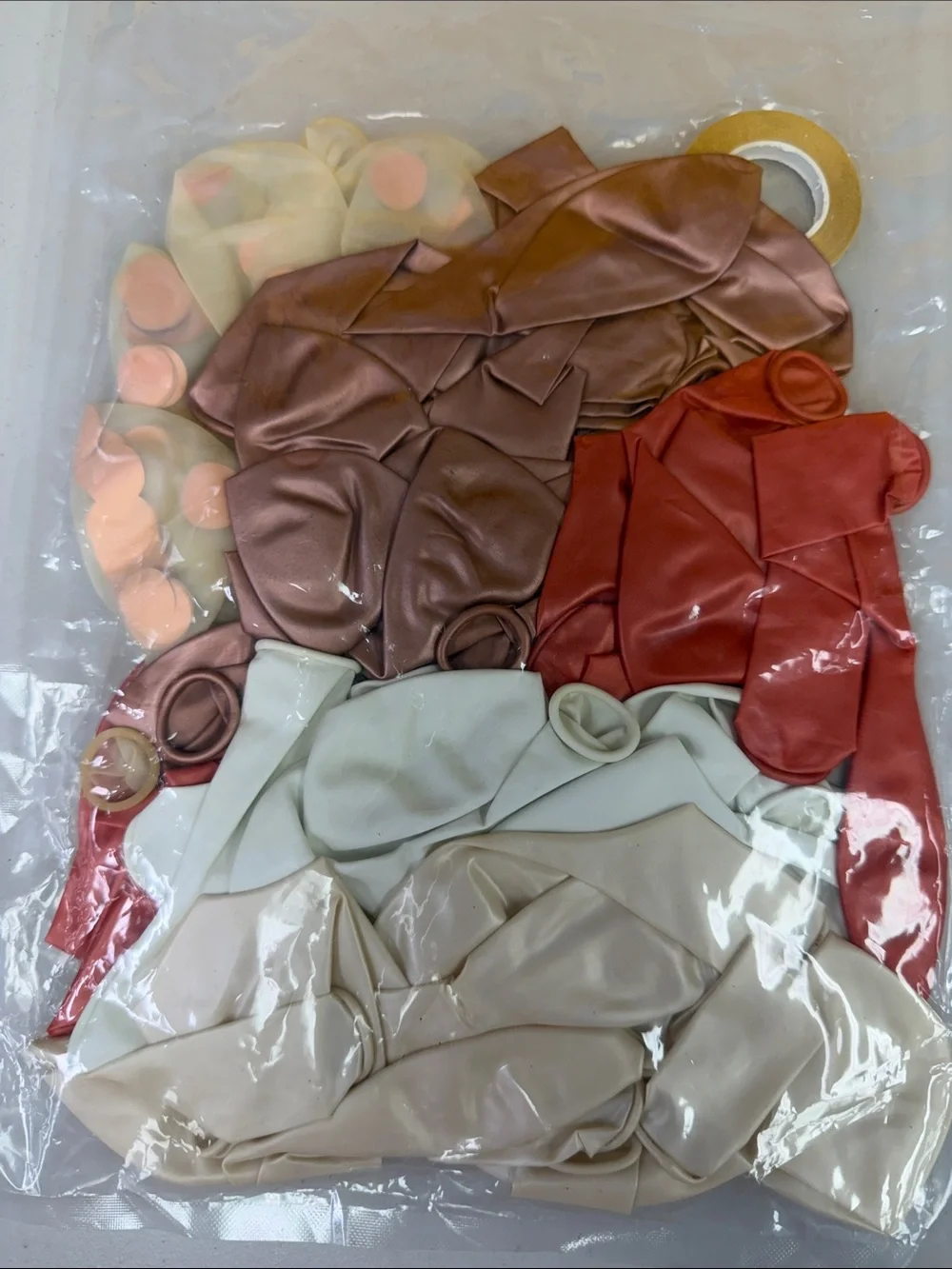 Latex Balloons Light Mixed-Color Pack - Neutral & Rust Tones new